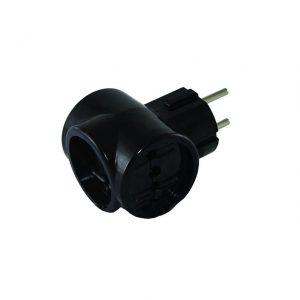 Priza tripla fare pamintare 10A 220V negru UA 290077