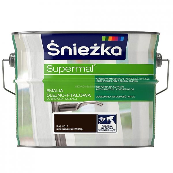 Vopsea email "Supermal" Neagra (Sniezka) 2.5 l