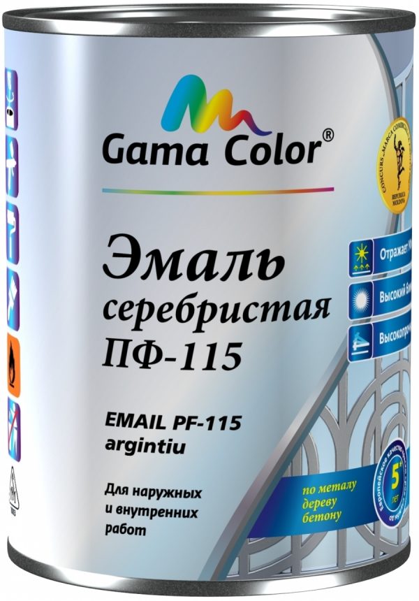 Vopsea Email PF-115 (argintie) 1.8 kg Gama Color